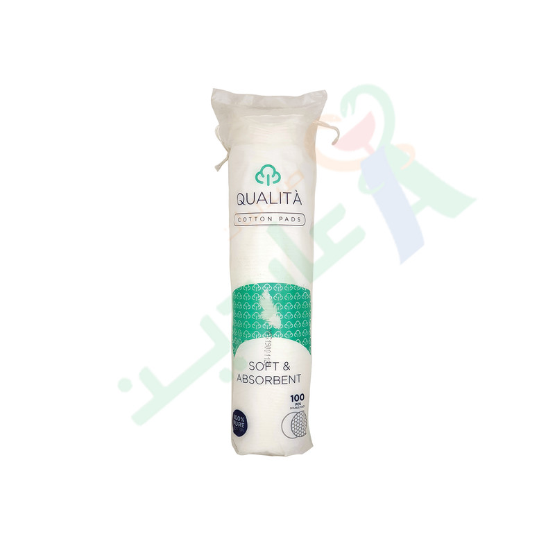 QUALITA COTTON PADS SOFT &ABSORBENT 100 Piece 014--