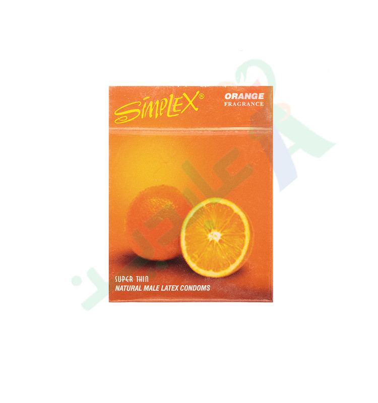 SIMPLEX CONDOM ORANGE 3 Piece