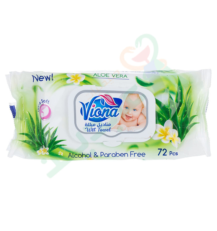 VIONA WET WIPES ALOE VERA CHILD 72 Piece