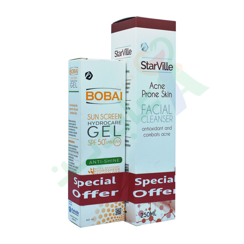 BOBAI HYDROCARE GEL ANTI-SHUNE 60M+STARVILL FACIAL CLEANSER 200ML