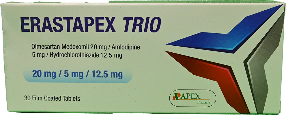 ERASTAPEX TRIO 20 MG/5 MG/12.5 MG 30 TABLET