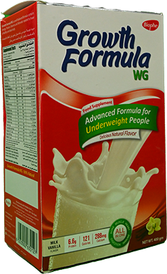 GROWTH FORMULA WG VANILA  400 MG POWDER