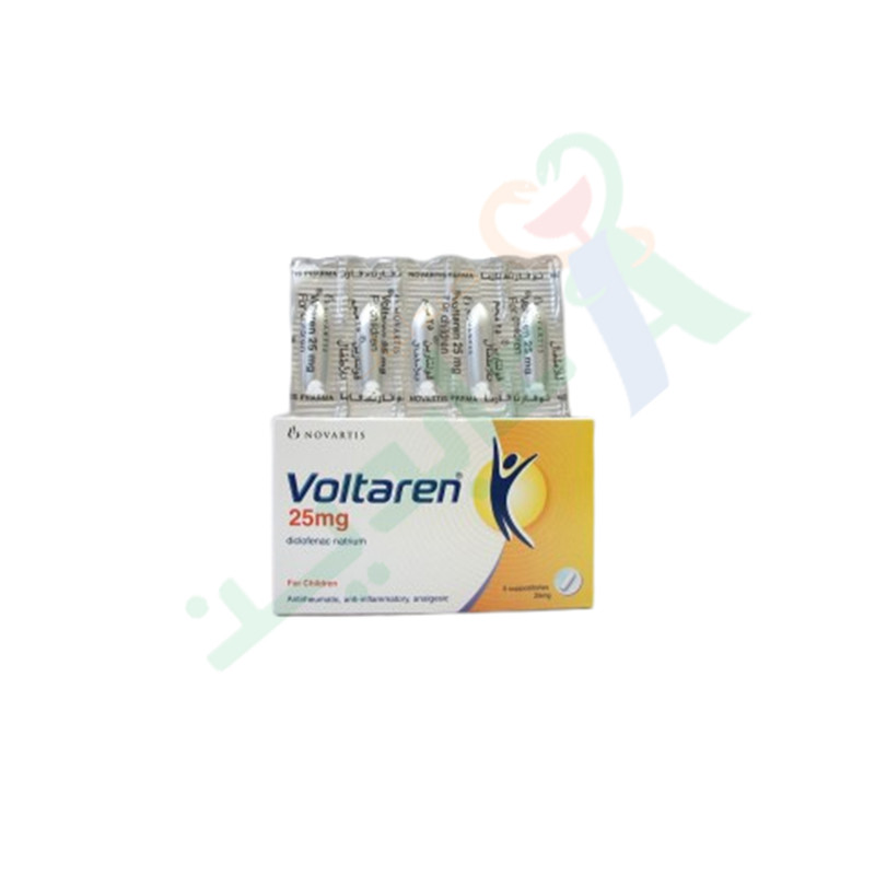 VOLTAREN 25 MG 5 SUPPOSITORIES