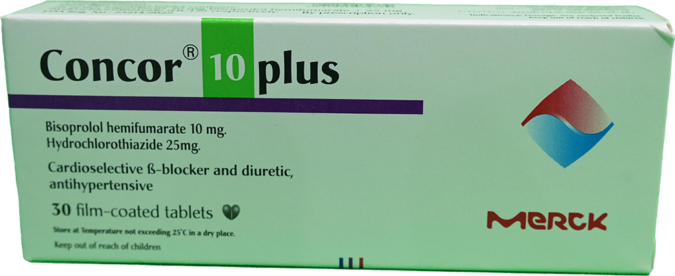 CONCOR 10 MG PLUS 30 TABLET