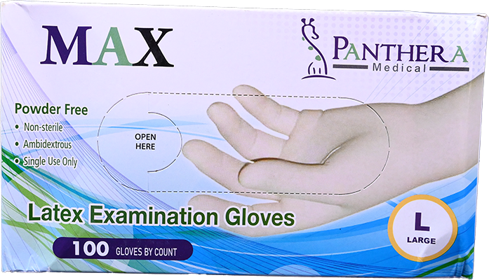LATEX EXAMINATION GLOVES L