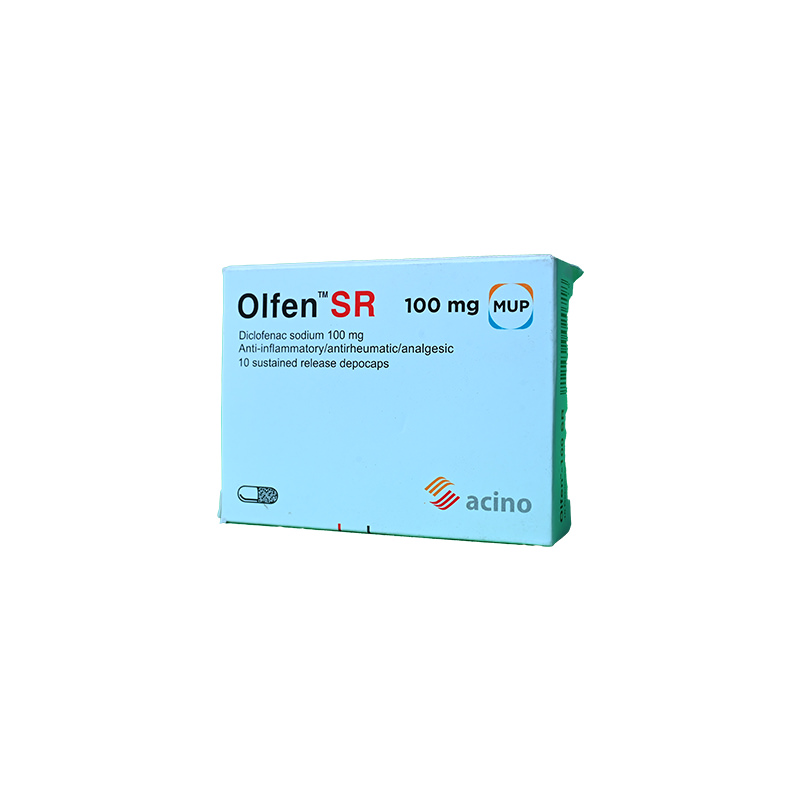 OLFEN 100 MG SR 10 CAPSULES