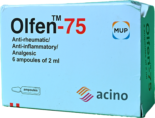 OLFEN 75 MG 6 AMPULES