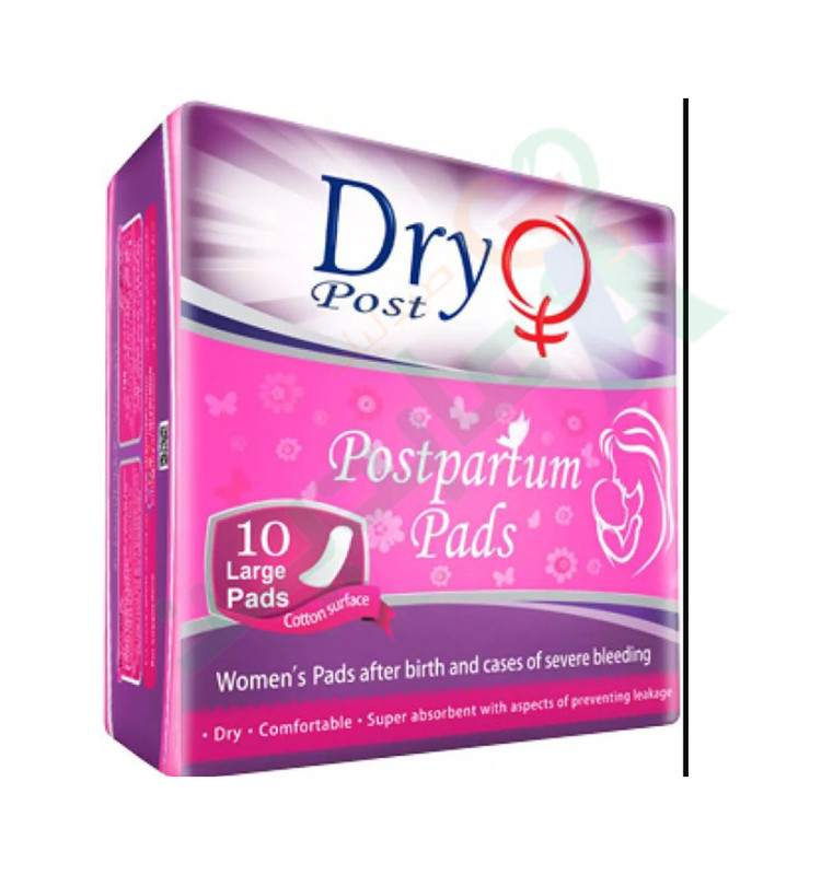 DRY POST . POSTPARTUM LARG PADS 10P