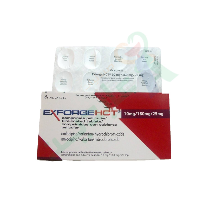 EXFORGE HCT 10 MG / 160 MG / 25 MG 14 TABLET