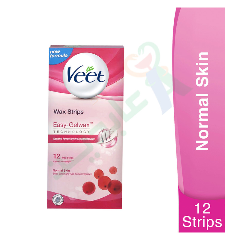 VEET WAX STRIPS NORMAL SKIN 12 STRIPS--