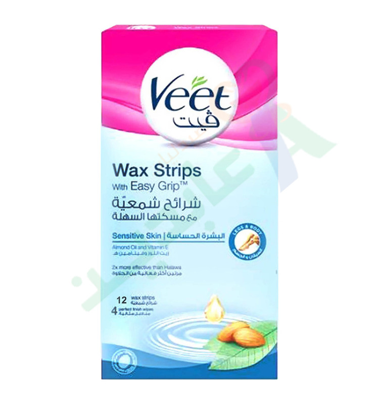 VEET WAX STRIPS SENSITIVE SKIN 12 STRIPS