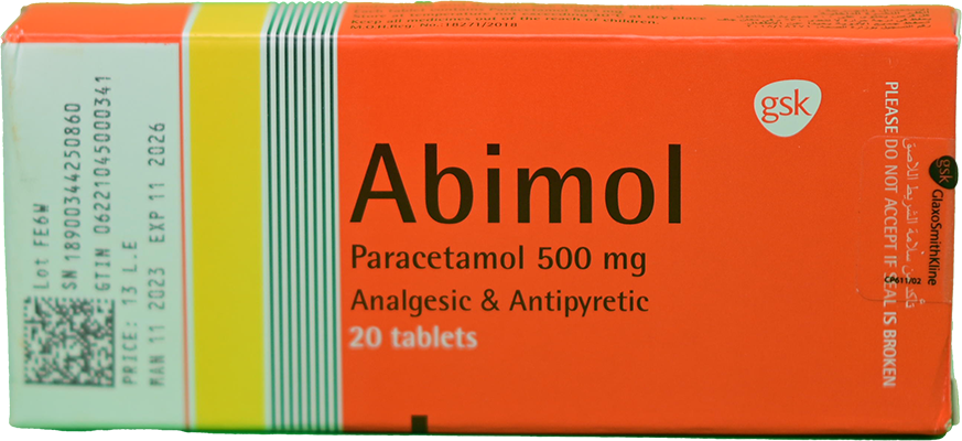 ABIMOL 500 MG 20 TABLET