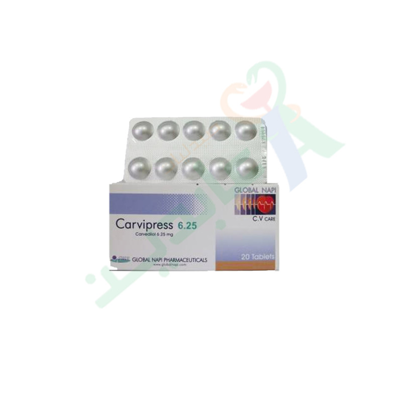 CARVIPRESS 6.25 MG 20 TABLET