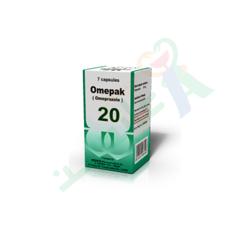 OMEPAK 20 MG 7 CAPSULES