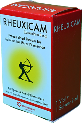RHEUXICAM 8 MG SOLUTION VIAL