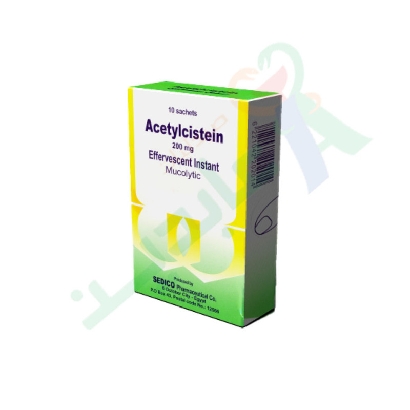 ACETYLCISTEIN 200 MG EFF 10 SACHETS