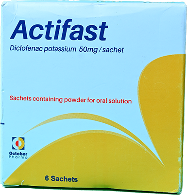 ACTIFAST  50 MG  6 SACHETS  2 GM