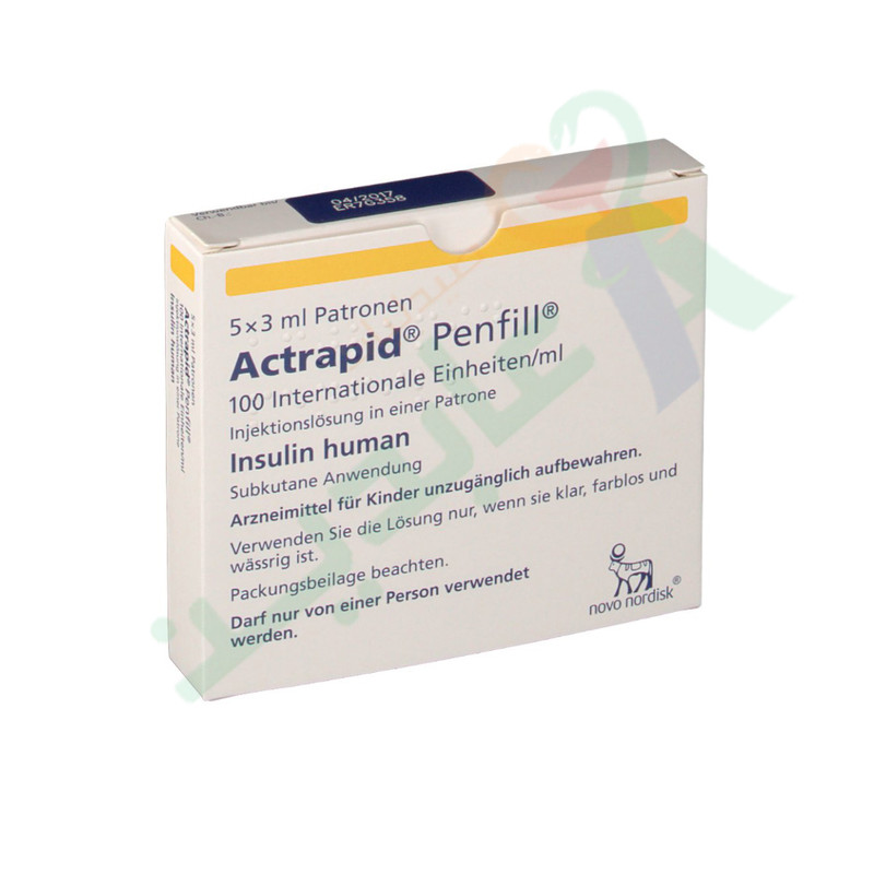 ACTRAPID PENFILL 100 U 5 CARTRIDGE