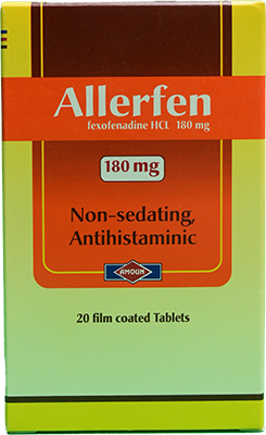 ALLERFEN  180 MG  20 TABLET