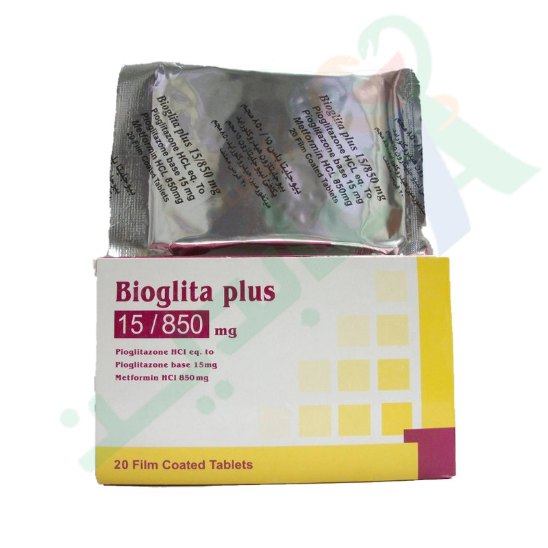 BIOGLITA - PLUS 15 / 850 MG 20 TABLET