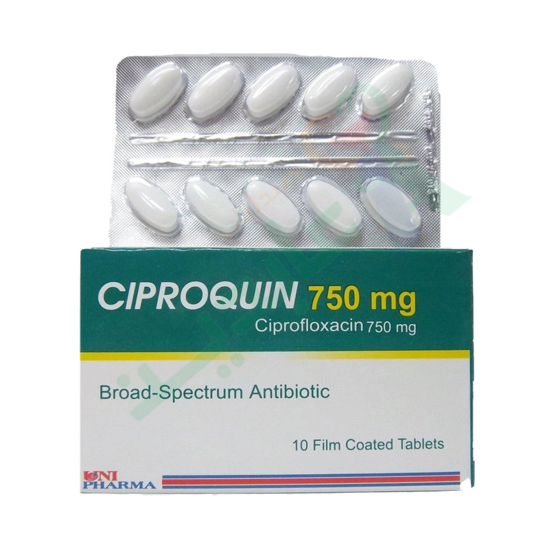 CIPROQUIN 750 MG 10 TABLET