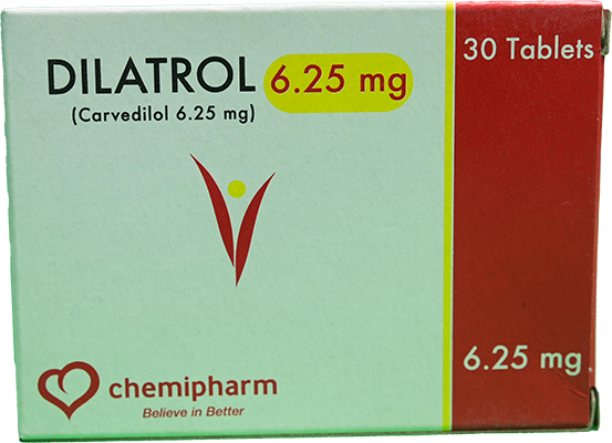 DILATROL 6.25 MG 30 TABLET