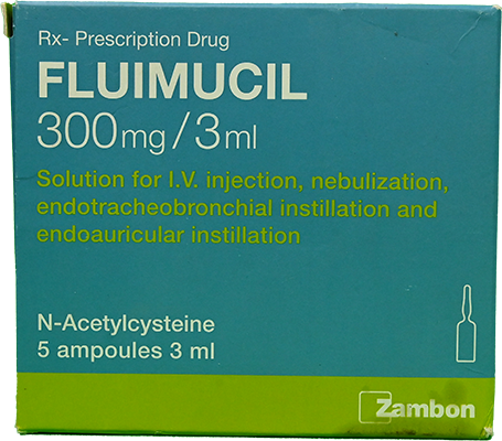 FLUIMUCIL 300MG/3ML 5 AMPULES