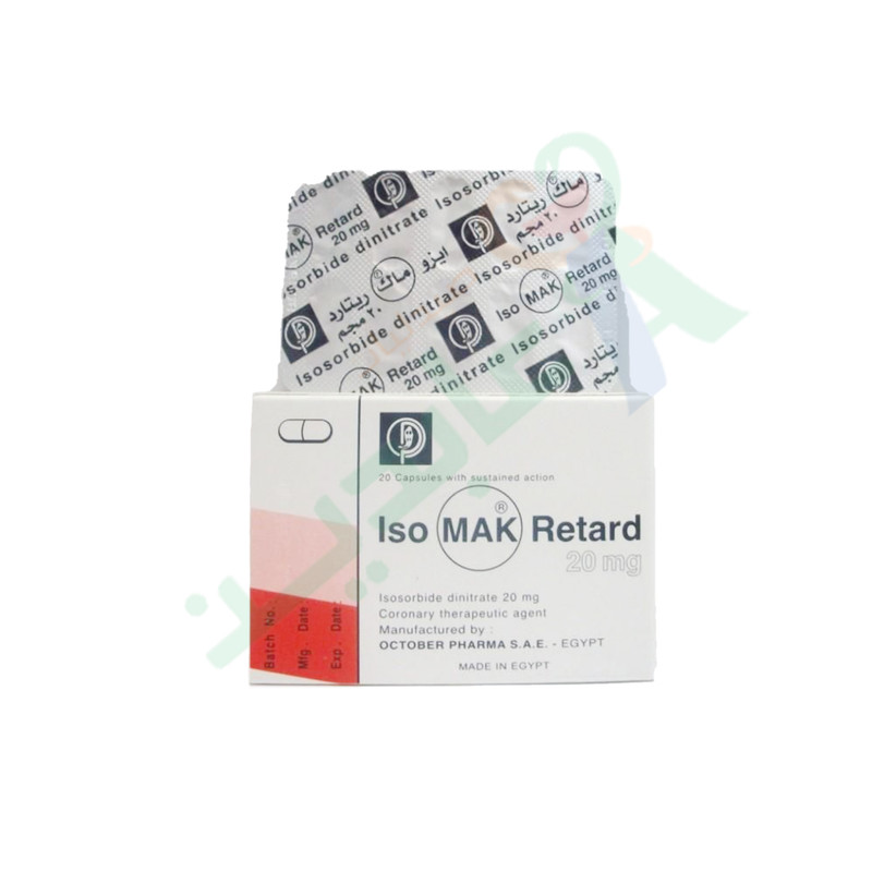 ISOMACK RETARD 20 MG 20 CAPSULES