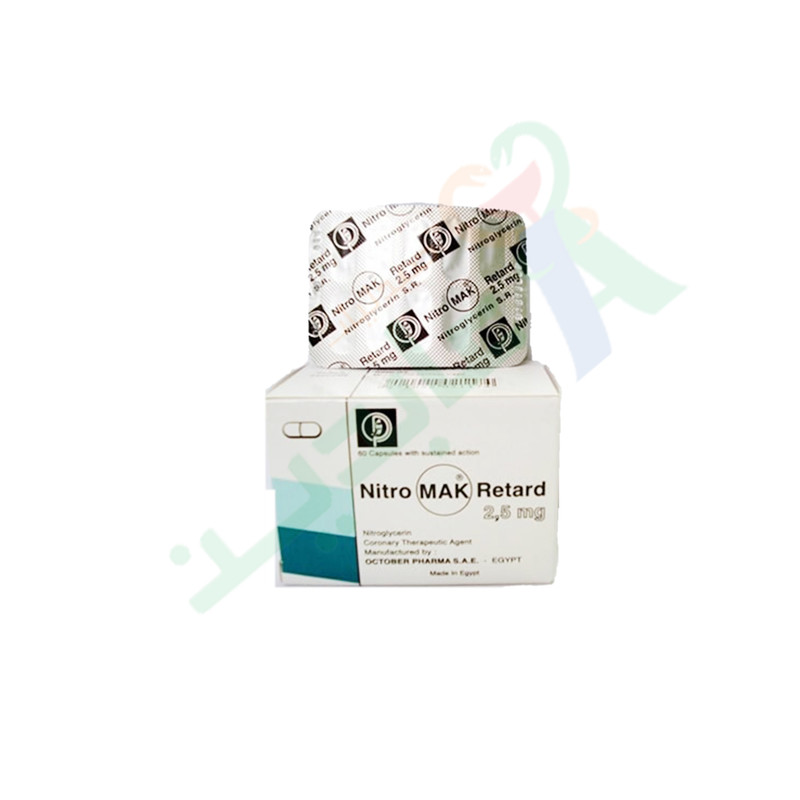 NITROMACK RETARD 2.5 MG 60 CAPSULES