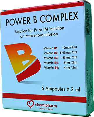 POWER B COMPLEX 6 AMPULES