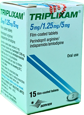 TRIPLIXAM 5MG/1.25MG/5MG 15 TABLET