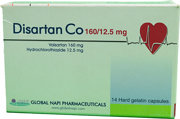 DISARTAN CO 160 MG 14 CAPSULES