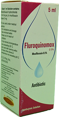 FLUROQUINOMOX 0.5 % EYE DROPS