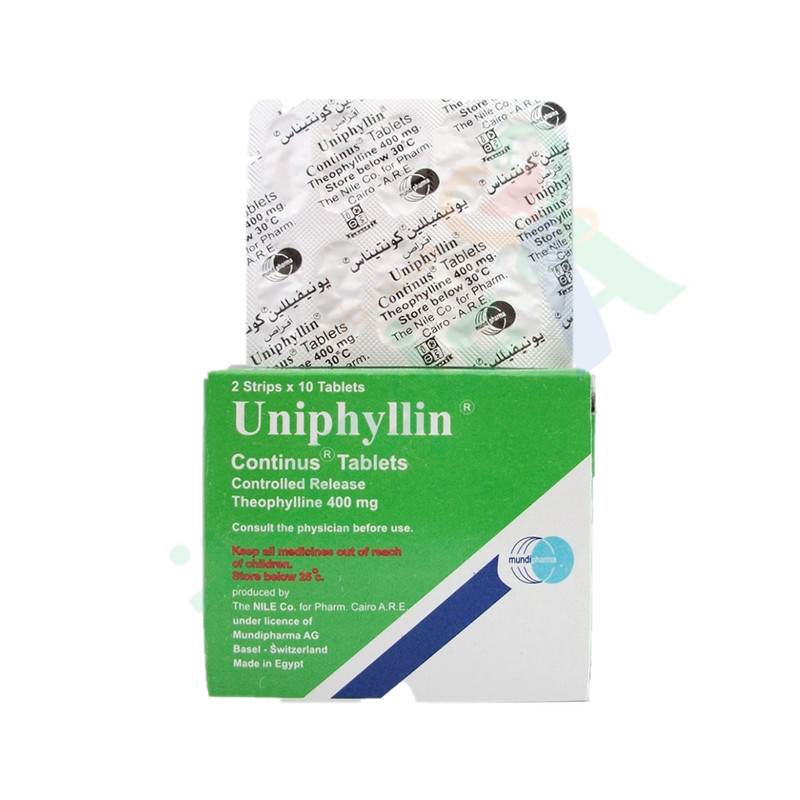 UNIPHYLLIN 400 MG 20 TABLET--