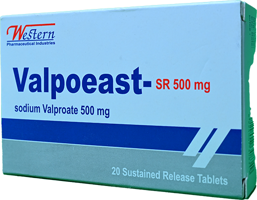 VALPOEAST SR 500 MG 20 TABLET