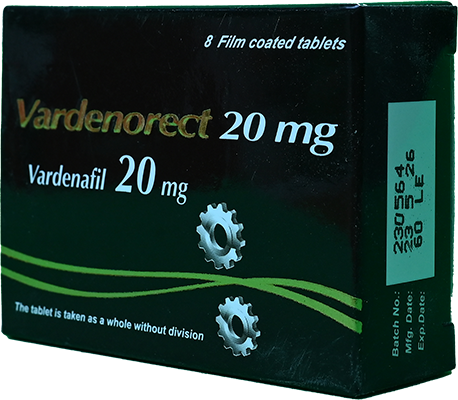 VARDENORECT 20 MG 8 TABLET