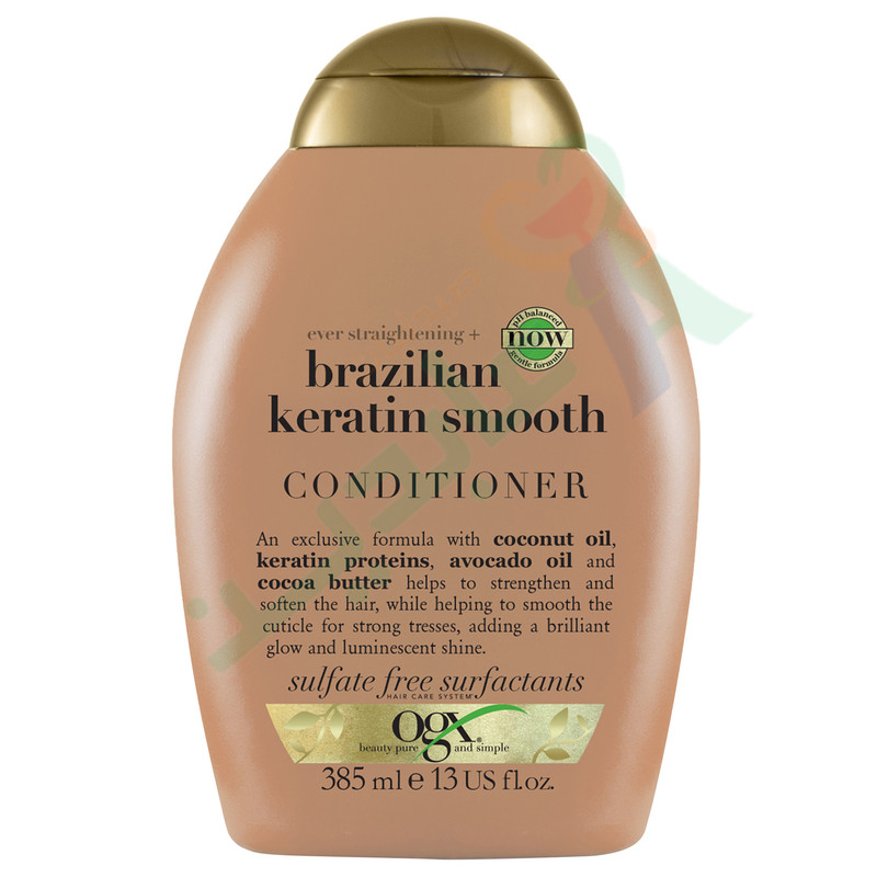 OGX CONDITIONER BRAZILIAN KERATIN SMOOTH 385ML--