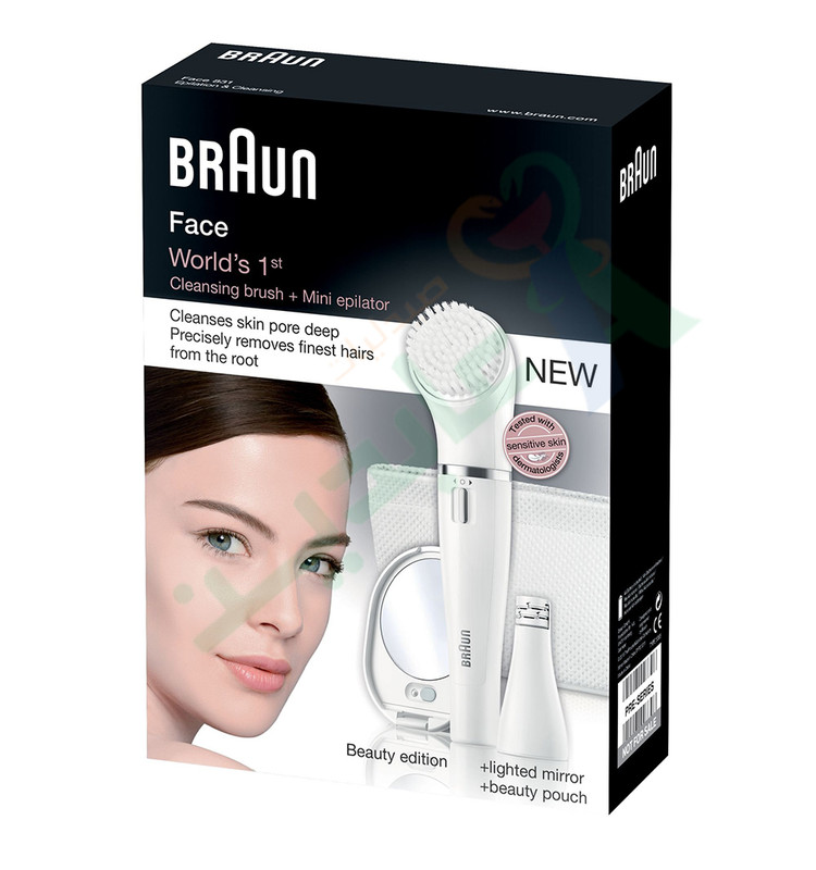 Braun face cleansing brush+mini epilator 831