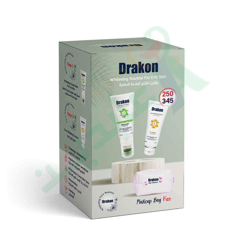 DRAKON OILY SKIN 175 ML +FACE WHITENING 50ML CREAM--