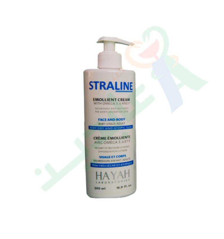 HAYAH STRALINE EMOLLIENT CREAM FACE&BODY 500ML