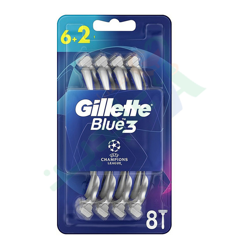 GILLETTE BLUE 3 CHAMPIONS LEAGUE 6+2PCS