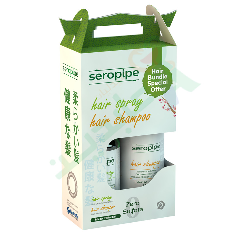 SEROPIPE HAIR shampoo 300ML+HAIR SPRAY200ML 50% DIS