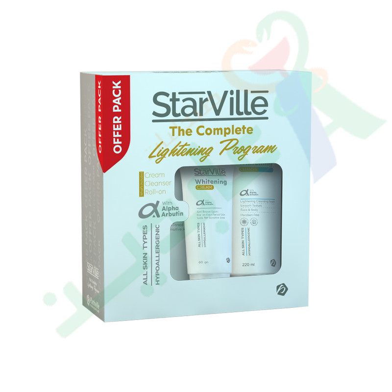 STARVILLE CLEANSER 200ML+ROLL ON+CREAM 60ML OFFER