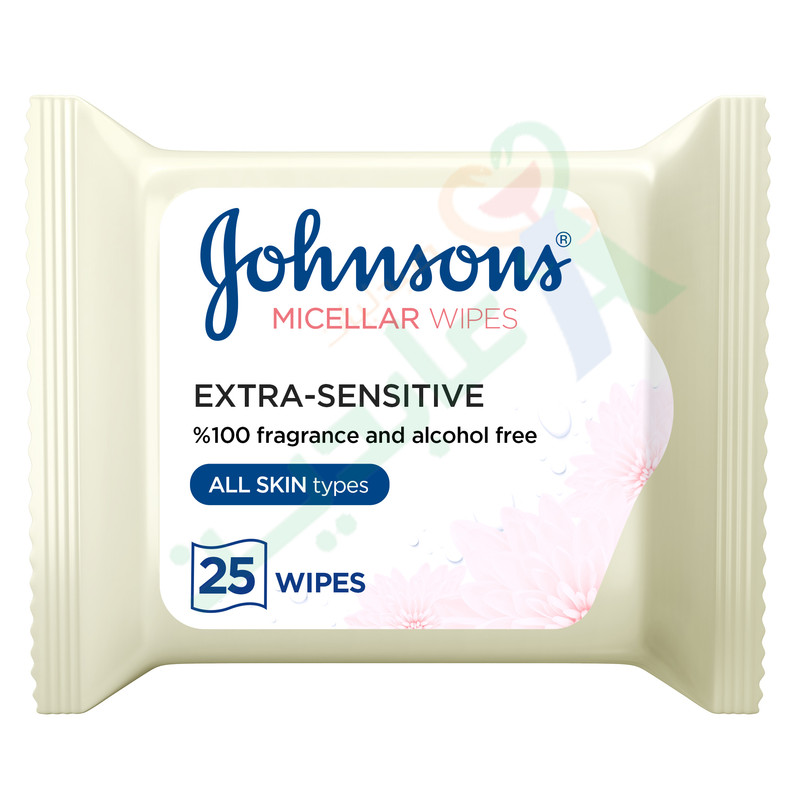 JOHNSONS MICELLAR WIPES EXTRA-SENSITIVE 25WIPES