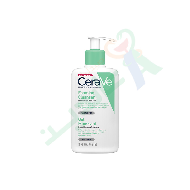 CERAVE FOAMING CLEANSER GEL MOUSSANT 236ML--