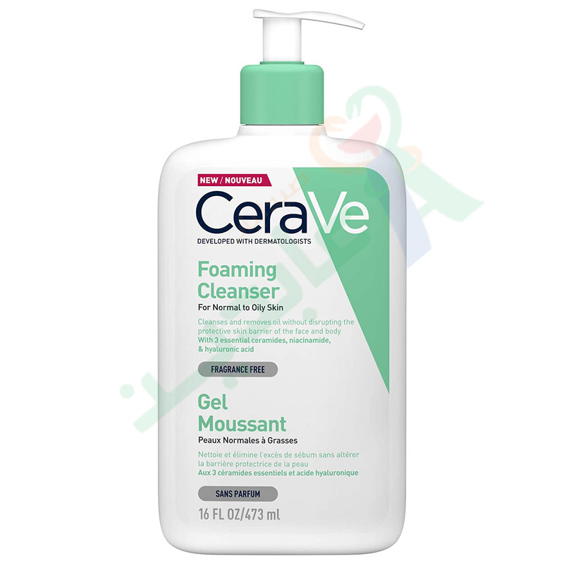 CERAVE FOAMING CLEANSER GEL MOUSSANT 473ML--