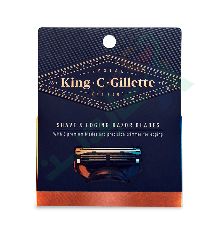 GILLETTE KING.C SHAVE&EDGING RAZOR BLADES 3BLAD--