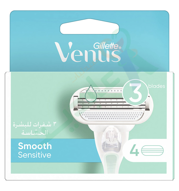 GILLETTE VENUS DELUXE SMOOTH SESITIVE 5BLADES 4PCS--