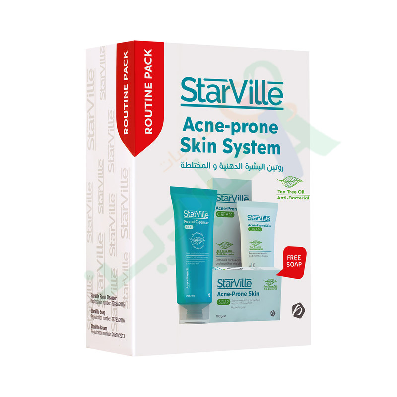 STARVILLE CLENSER+ACNE CREAM+ACNE SOAP SPECIAL OFF