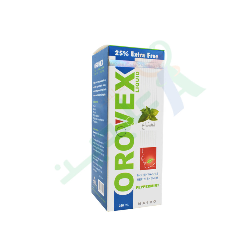 OROVEX MOUTH WASH&REFRESHENER PEPPERMINT 120ML